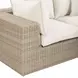 Cali Natural Performance Fabric & Natural Wicker Modular Outdoor Large Chaise Sectional