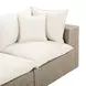 Cali Natural Performance Fabric & Natural Wicker Modular Outdoor Large Chaise Sectional