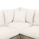 Cali Natural Performance Fabric & Natural Wicker Modular Outdoor Large Chaise Sectional