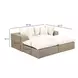 Cali Natural Performance Fabric & Natural Wicker Modular Outdoor Double Chaise