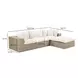 Cali Natural Performance Fabric & Natural Wicker Modular Outdoor Sectional