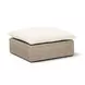 Cali Natural Performance Fabric & Natural Wicker Modular Outdoor U-Chaise Sectional