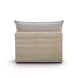 Cali Light Gray Fabric & Natural Wicker Modular Outdoor U-Chaise Sectional