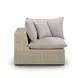 Cali Light Gray Fabric & Natural Wicker Modular Outdoor U-Chaise Sectional