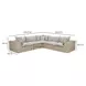 Cali Light Gray Fabric & Natural Wicker Modular Outdoor L-Sectional