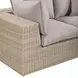 Cali Light Gray Fabric & Natural Wicker Modular Outdoor Large Chaise Sectional