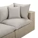 Cali Light Gray Fabric & Natural Wicker Modular Outdoor Large Chaise Sectional