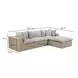 Cali Light Gray Fabric & Natural Wicker Modular Outdoor Sectional