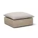 Cali Light Gray Fabric & Natural Wicker Modular Outdoor U-Chaise Sectional