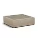 Cali Light Gray Performance Fabric & Natural Wicker Outdoor Ottoman