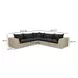 Cali Black Fabric & Natural Wicker Modular Outdoor L-Sectional