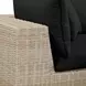 Cali Black Fabric & Natural Wicker Modular Outdoor U-Sectional