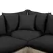 Cali Black Fabric & Natural Wicker Modular Outdoor U-Sectional