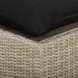 Cali Black Fabric & Natural Wicker Modular Outdoor Small U-Chaise Sectional