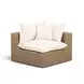 Cali Natural Performance Fabric & Brown Wicker Modular Outdoor Sectional