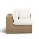 Cali Natural Performance Fabric & Brown Wicker Modular Outdoor Sectional