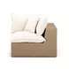 Cali Natural Performance Fabric & Brown Wicker Modular Outdoor Sectional