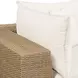 Cali Natural Performance Fabric & Brown Wicker Modular Outdoor L-Sectional