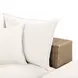 Cali Natural Performance Fabric & Brown Wicker Modular Outdoor Large Chaise Sectional