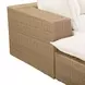 Cali Natural Performance Fabric & Brown Wicker Modular Outdoor Sectional