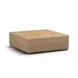 Cali Natural Performance Fabric & Brown Wicker Outdoor Ottoman