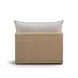 Cali Light Gray Fabric & Brown Wicker Modular Outdoor U-Chaise Sectional