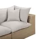 Cali Light Gray Fabric & Brown Wicker Modular Outdoor Large Chaise Sectional