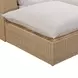 Cali Light Gray Fabric & Brown Wicker Modular Outdoor Large Chaise Sectional