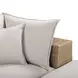 Cali Light Gray Fabric & Brown Wicker Modular Outdoor U-Chaise Sectional