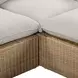 Cali Light Gray Fabric & Brown Wicker Modular Outdoor Small U-Chaise Sectional