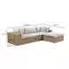 Cali Light Gray Fabric & Brown Wicker Outdoor Modular Sectional