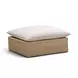 Cali Light Gray Fabric & Brown Wicker Modular Outdoor U-Chaise Sectional