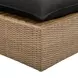 Cali Black Fabric & Brown Wicker Modular Outdoor Small Sectional