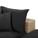 Cali Black Fabric & Brown Wicker Modular Outdoor Small Sectional