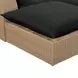 Cali Black Fabric & Brown Wicker Outdoor Modular Sectional
