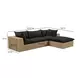 Cali Black Fabric & Brown Wicker Outdoor Modular Sectional
