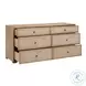 Hatia Natural Beige Basketweave Panel Bedroom Set
