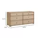 Laurentis Light Taupe Suede 6 Drawer Dresser