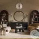 Marlow Black Wood Bookcase with File Drawer