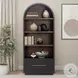 Marlow Black Wood Bookcase with File Drawer