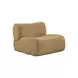 Zenith Latte Brown Velvet Modular U-Sectional with RAF Chair