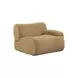 Zenith Latte Brown Velvet Modular U-Sectional with RAF Chair