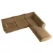 Zenith Latte Brown Velvet Modular Sectional with LAF Chair