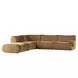 Zenith Latte Brown Velvet Modular Sectional with RAF Chair