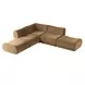 Zenith Latte Brown Velvet Modular 5-Piece Sectional