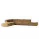 Zenith Latte Brown Velvet Modular Large L-Sectional