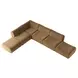 Zenith Latte Brown Velvet Modular Large L-Sectional