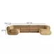 Zenith Latte Brown Velvet Modular U-Sectional with LAF Chair