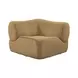 Zenith Latte Brown Velvet Modular U-Sectional with RAF Chair