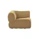 Zenith Latte Brown Velvet Modular U-Sectional with RAF Chair